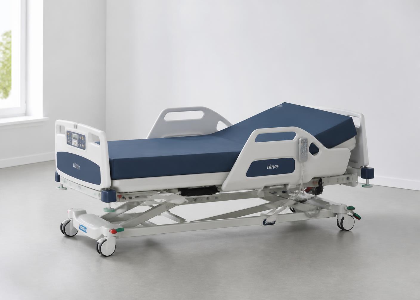 Modern electric profiling healthcare bed with pressure care mattress